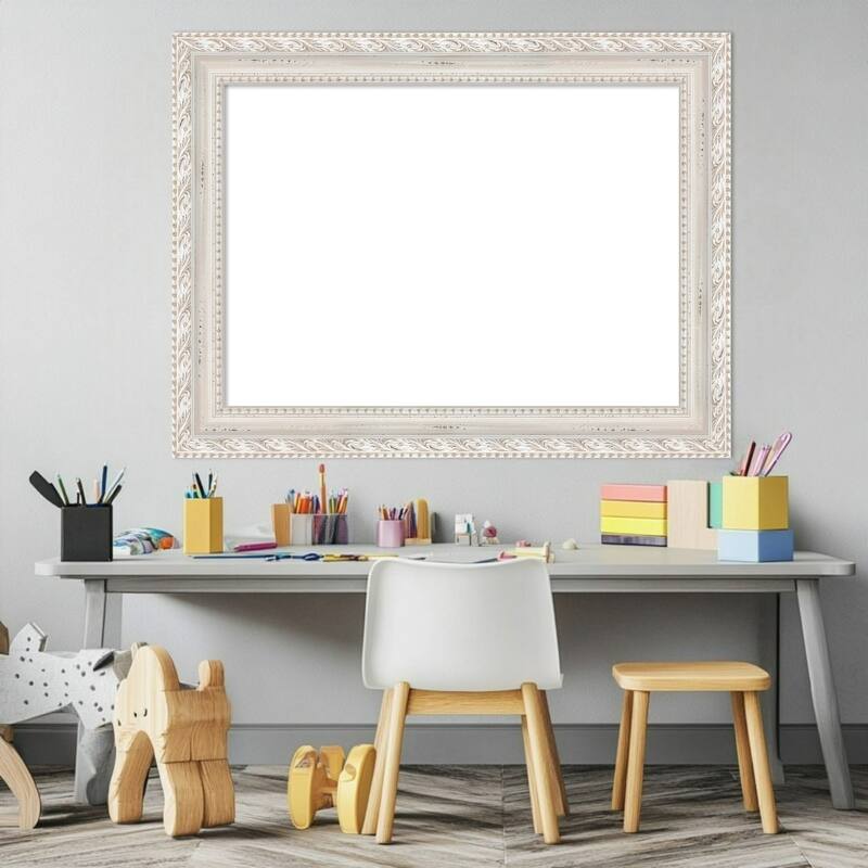 Amanti Art Opera Off White Framed Dry Erase Magnetic Board