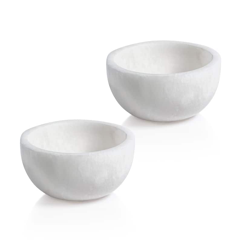 Baltic MultiServe White Alabaster Bowls, Set of 2 - 4"