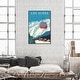 preview thumbnail 21 of 27, Oliver Gal 'Les Alpes Travel Poster' Blue Wall Art Canvas Print 30 x 45 - Black
