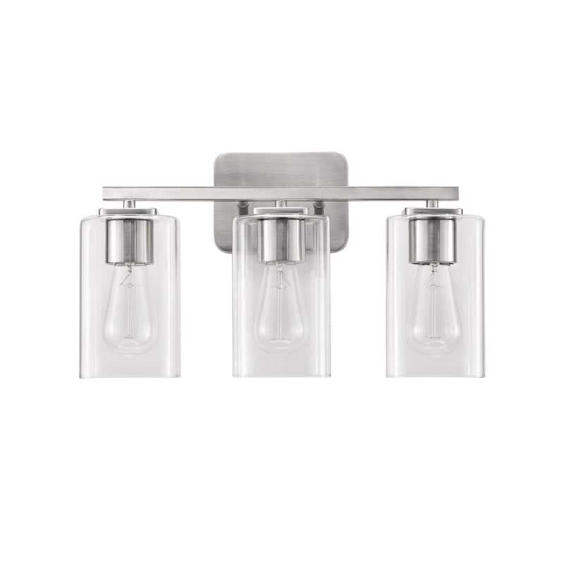 KAWOTI 3-light Modern Bathroom Vanity Lights with Glass Shades