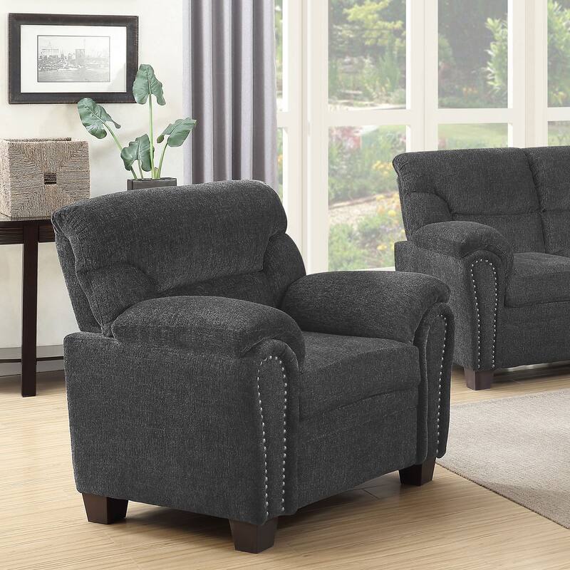 Clementine Upholstered Padded Arm Accent Chair