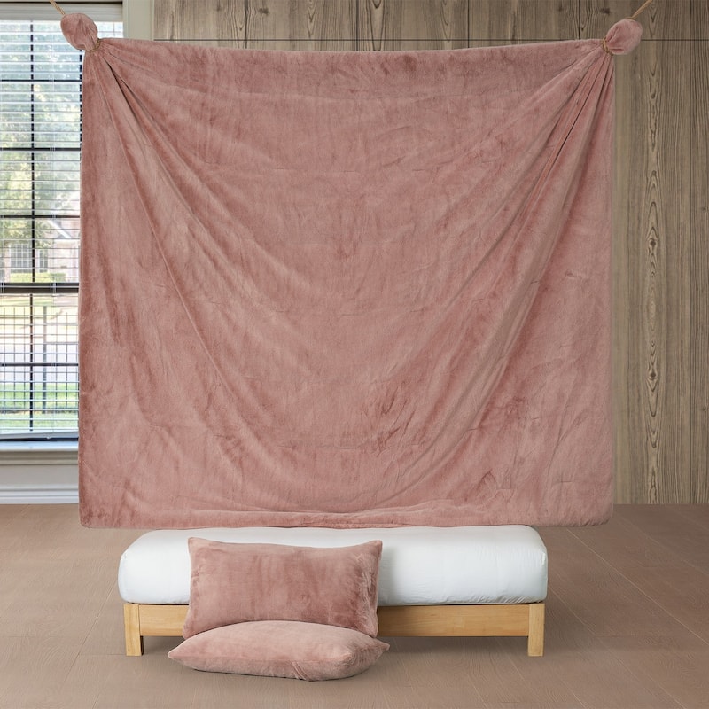 Buttercream Chunky Bunny - Coma Inducer® Oversized Comforter Set - Canyon Clay
