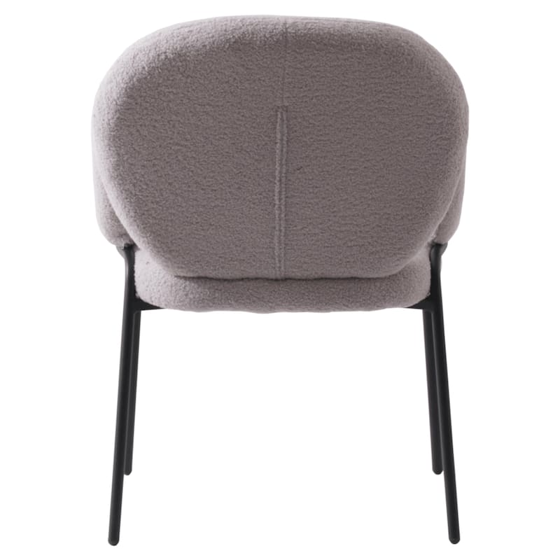 Celestial Boucle Upholstered Iron Dining Chairs Set of 4 by LeisureMod