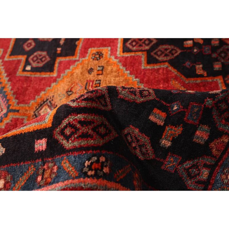 ECARPETGALLERY Hand-knotted Anatolian Vintage Black, Red Wool Rug - 4'0 x 9'3