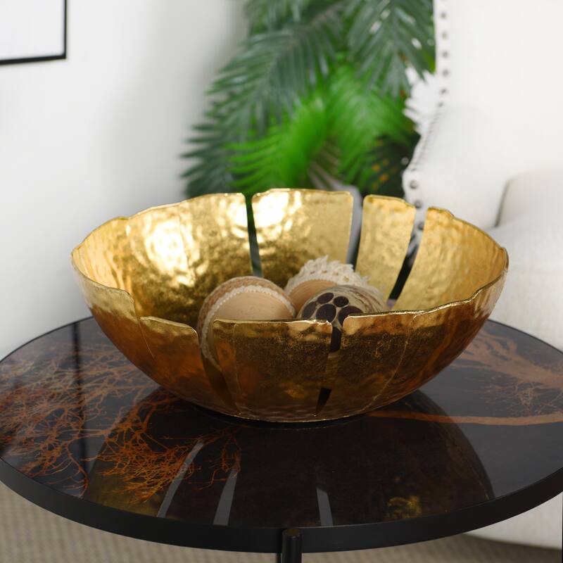 StyleCraft Leaf - Table Top Decorative Bowl - Gold