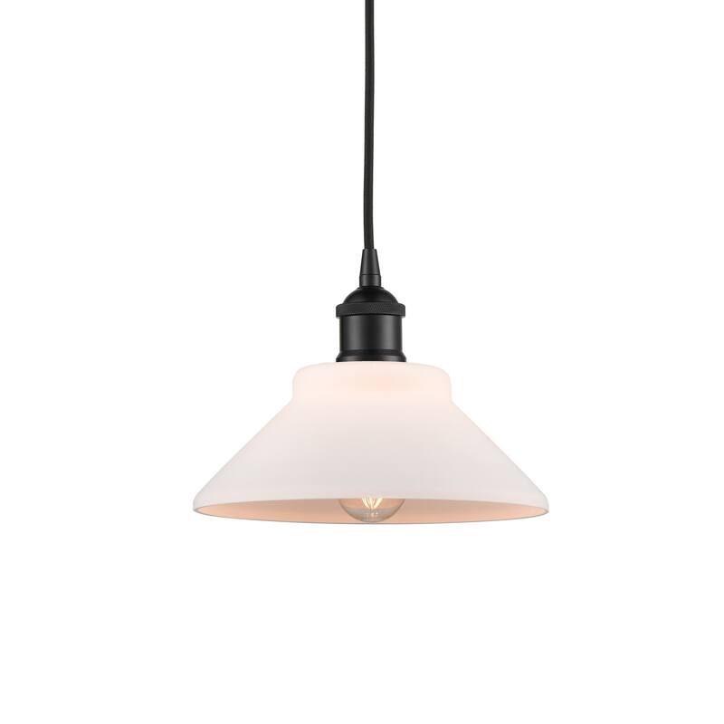 Innovations Lighting 616-1P-8-8 Orwell Pendant Orwell 8" Wide Mini - Matte Black / Matte White