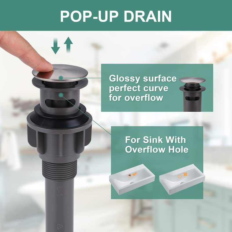 WOWOW 8 in. Widespread Double Handle Bathroom Sink Faucet