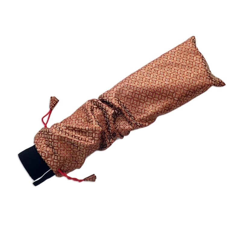 Novica Handmade Yellow Garden Cotton Travel Backgammon Set