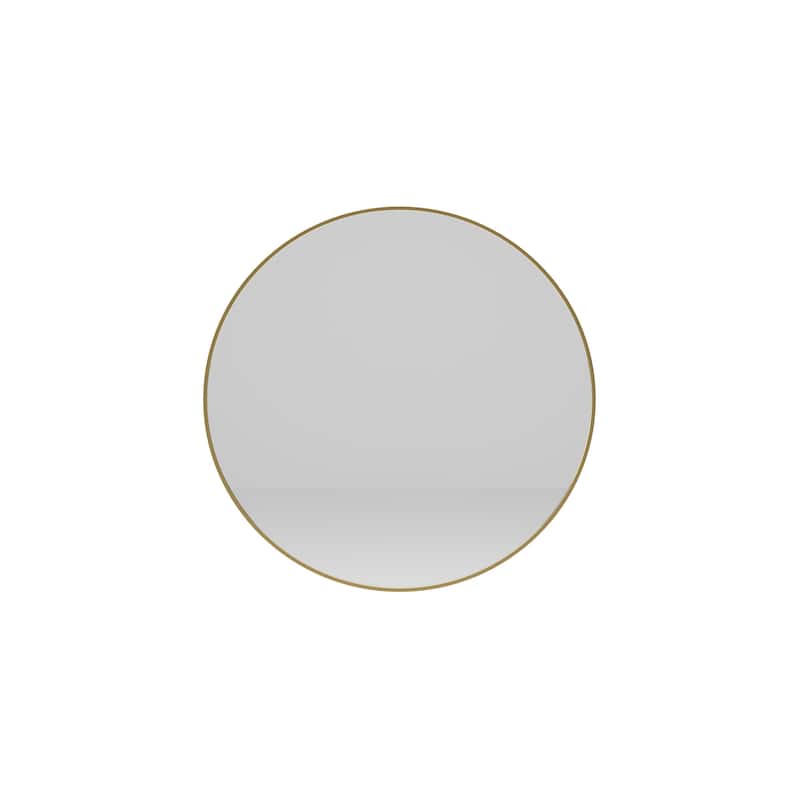Fresca FMR4624 Olena 23-5/8" Diameter Circular Flat Aluminum Framed - Brushed Harvest Gold