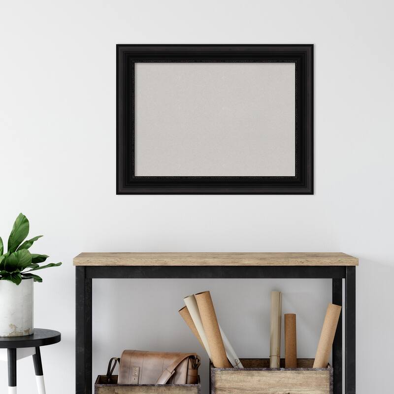 Parlor Framed Grey Corkboard Bulletin Board