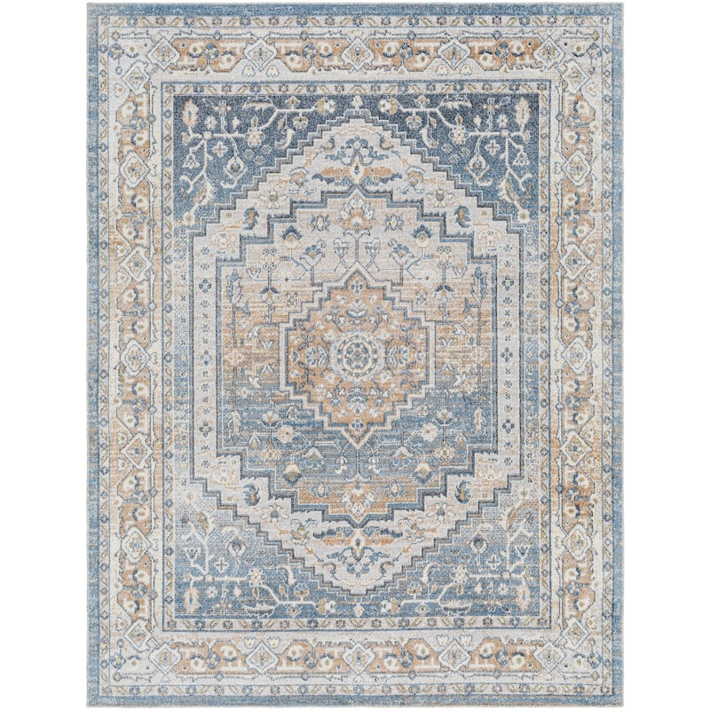 Livabliss Lillian Machine Washable Global Medallion Area Rug