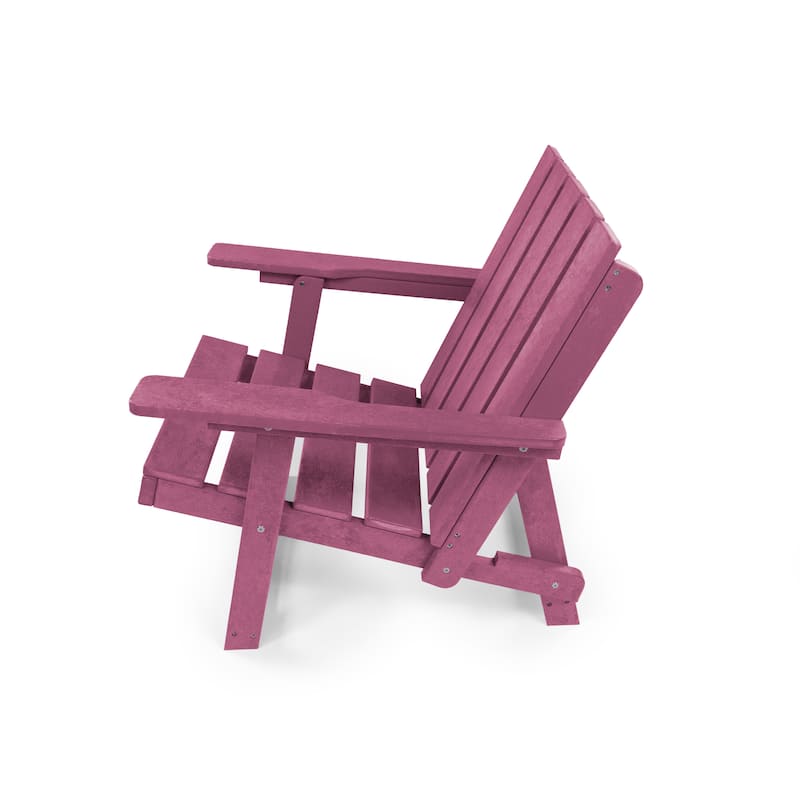 Amalfi Fully Assembled All-Weather HDPE Outdoor Folding Modern Adirondack Chair