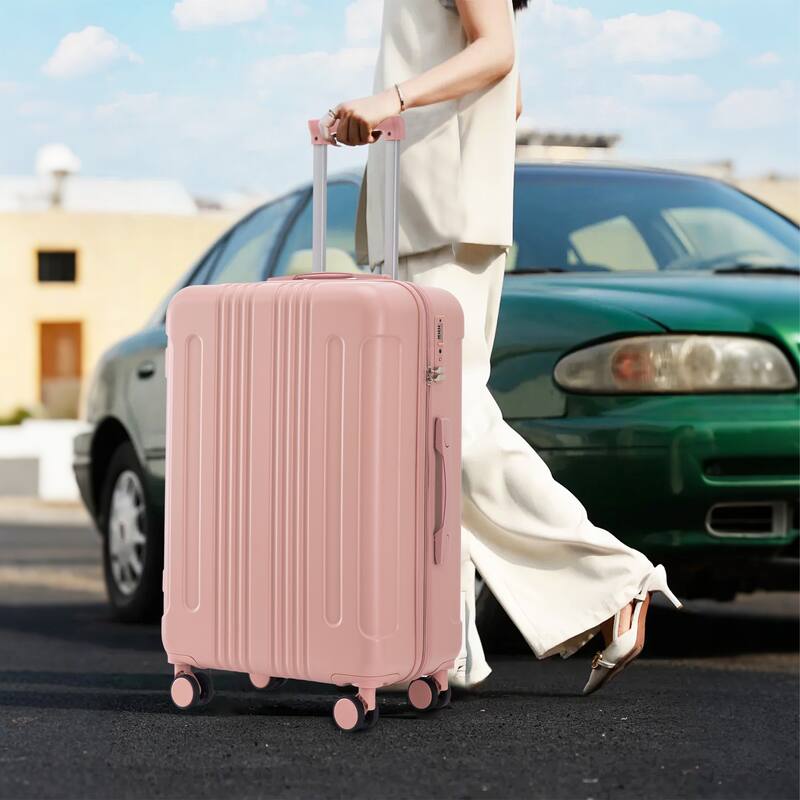 3 PCS in ABS Spinner Wheel Luggage, Carry on Suitcase, TSA Combination Lock