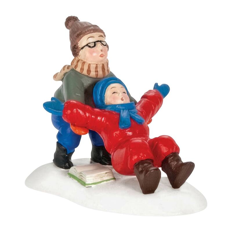 2" Red and Blue Ralphie to the Rescue Christmas Figurine