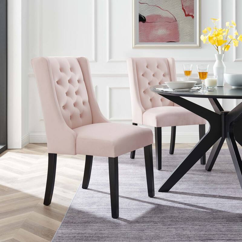Baronet Performance Velvet Dining Chairs - Set of 2 - Pink