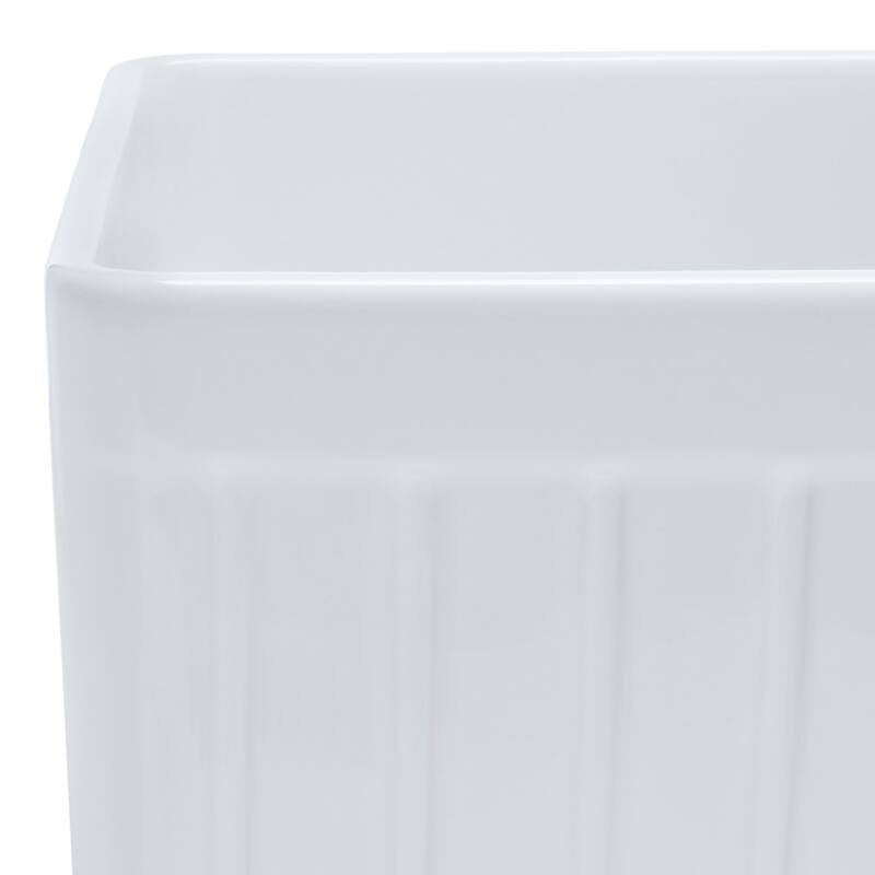 SAFAVIEH Farmhouse Double Bowl Kitchen Sink, 33" x 18" Ceramic - 33" W x 18" D x 16" H