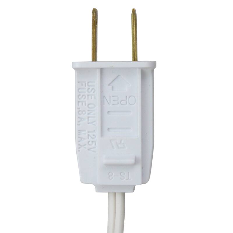 Commercial Grade C7 Christmas Light Socket Set - 100' White Wire - 18 Gauge