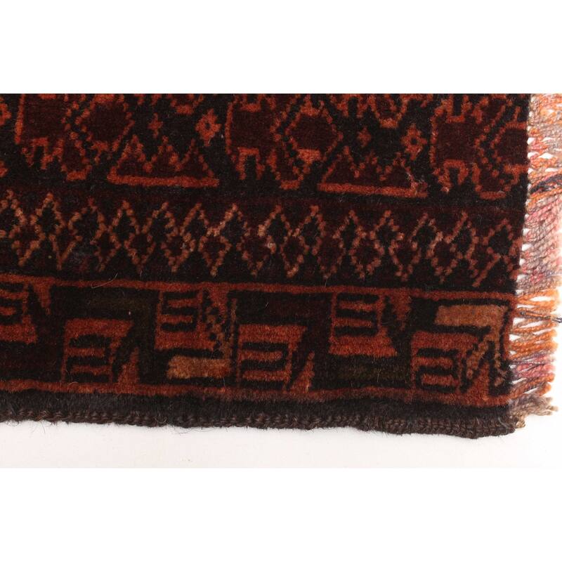 ECARPETGALLERY Hand-knotted Teimani Dark Brown Wool Rug - 3'1 x 4'2