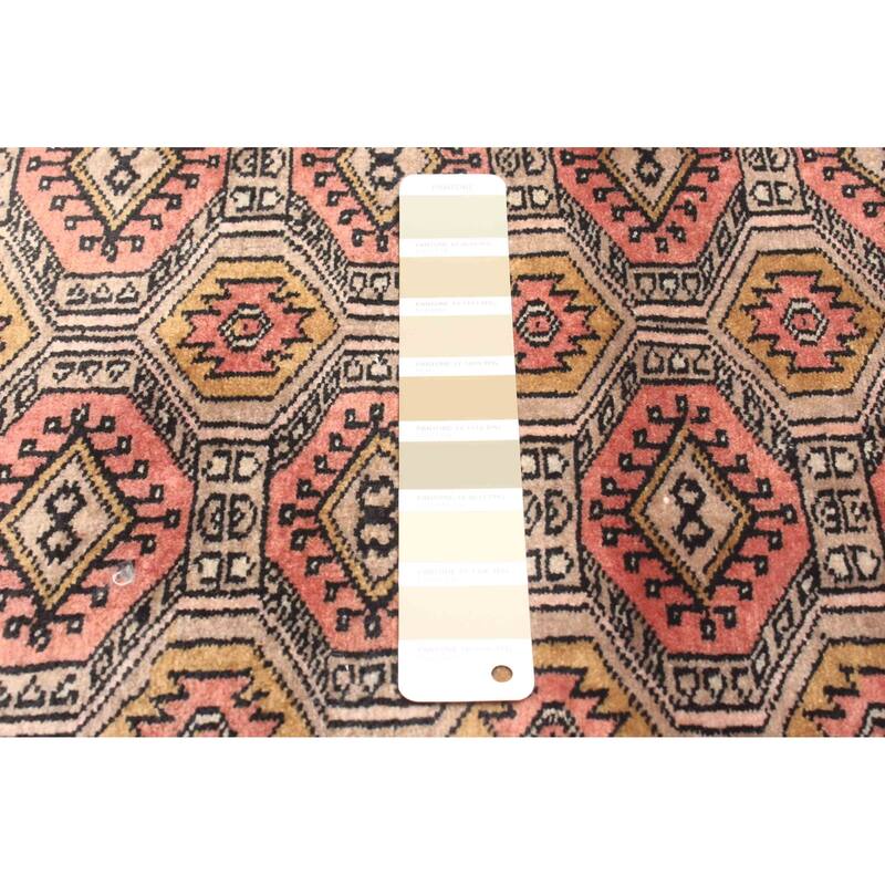 ECARPETGALLERY Hand-knotted Finest Peshawar Bokhara Khaki Wool Rug - 2'7 x 3'7