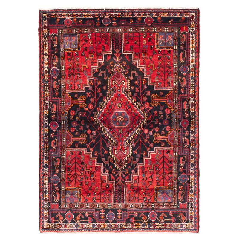 ECARPETGALLERY Hand-knotted Anadol Red Wool Rug - 4'5 x 6'3