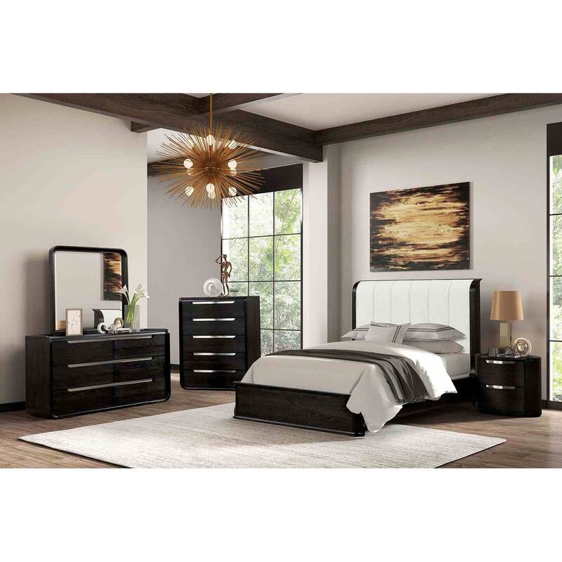 Black Curve Contemporary Upholstered Bedroom Collection