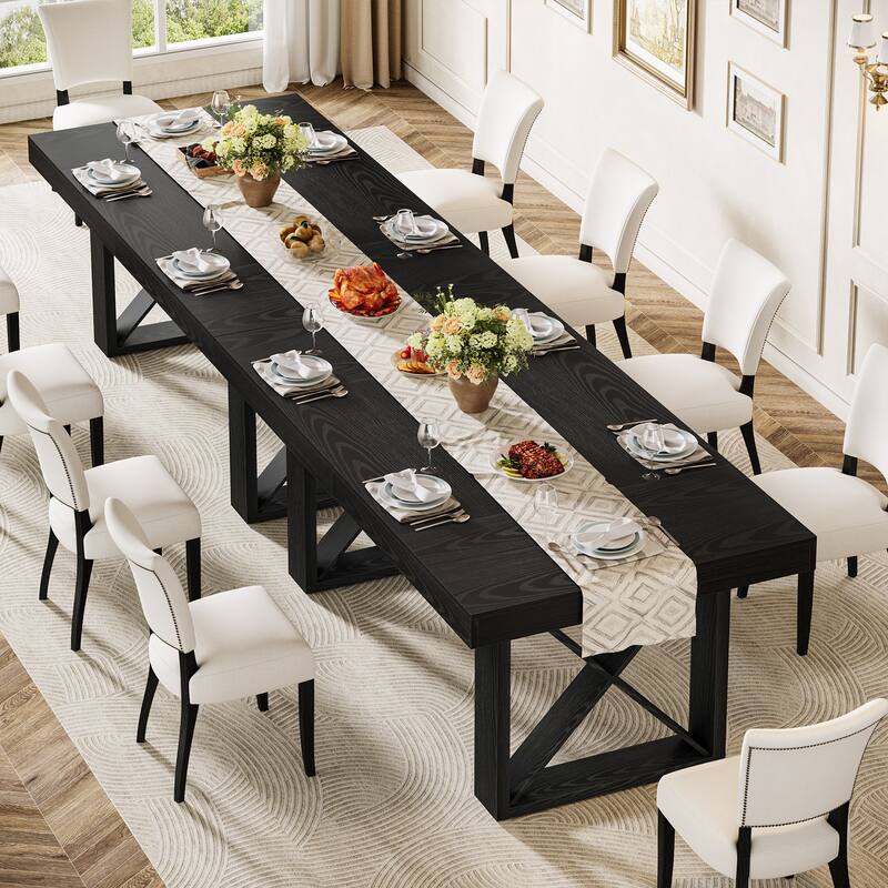 63-Inch Rectangle Dining Table, Farmhouse Kitchen Table for Home