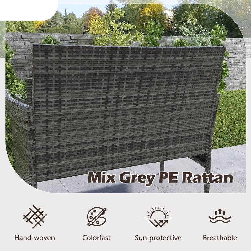 Gymax Set Of 4 Patio Furniture Set w/Washable Cushions & Tempered