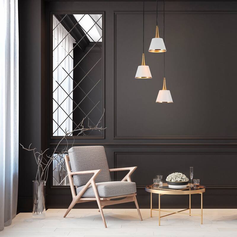 Nisa Modern Gold 3-Light Chandelier Island Pendant for Kitchen Island Foyer