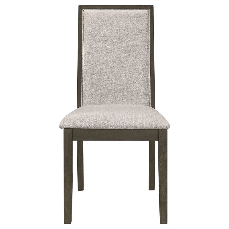 Kelly Beige and Dark Grey Rectangular Dining Table Set