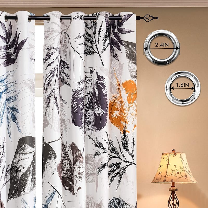 Subrtex Printed 2 Piece Panels Blackout Curtains Colorful Window Drapes