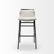 preview thumbnail 3 of 6, Kavalan Beige Fabric Seat with Black Metal Frame Counter Stool