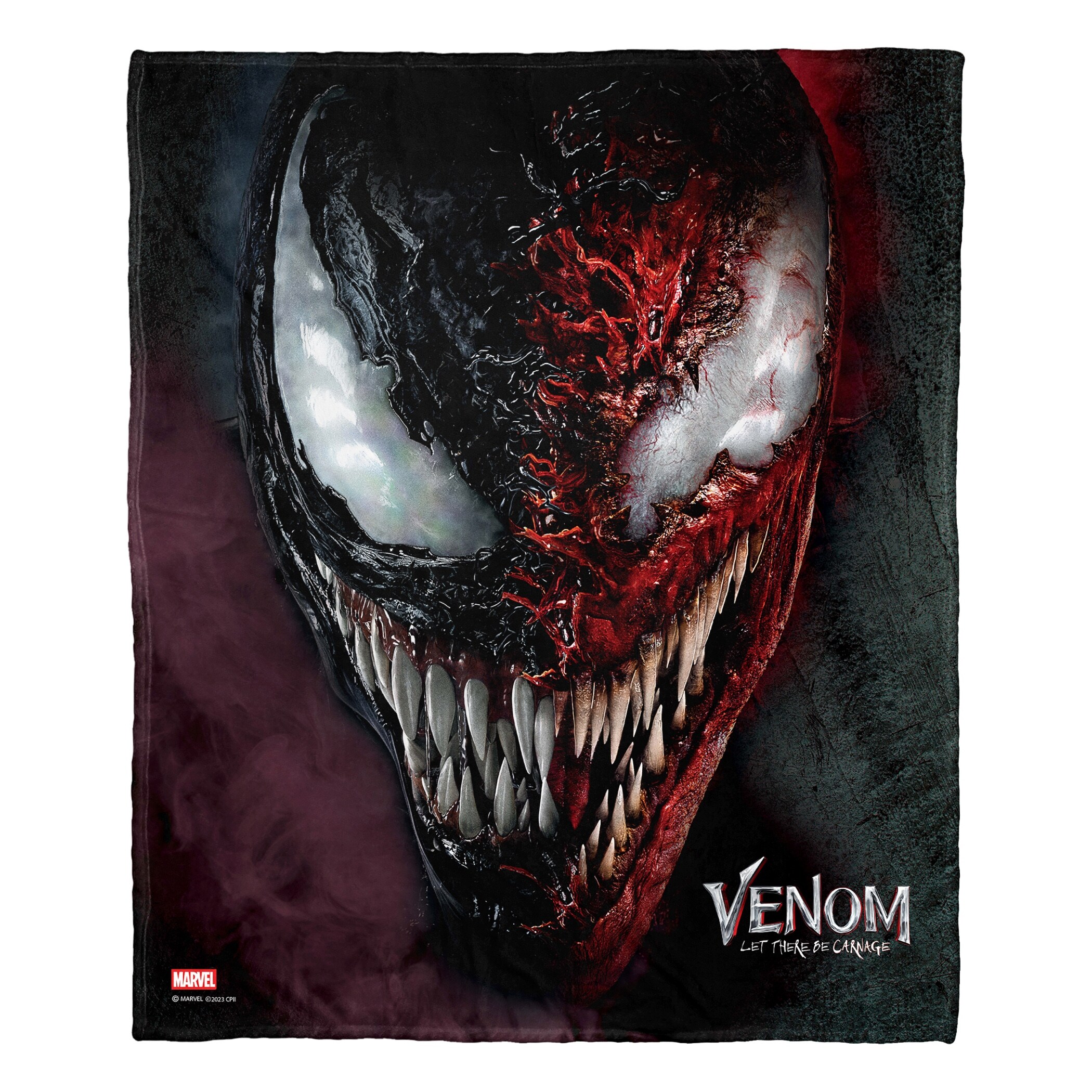 Marvel Venom Split Poster Silk Touch Throw Blanket