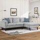 L-Shape Sofa Couch with Chaise and 2 Pillows - Bed Bath & Beyond - 37701830