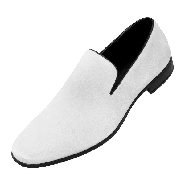 mens white slip on dress shoes