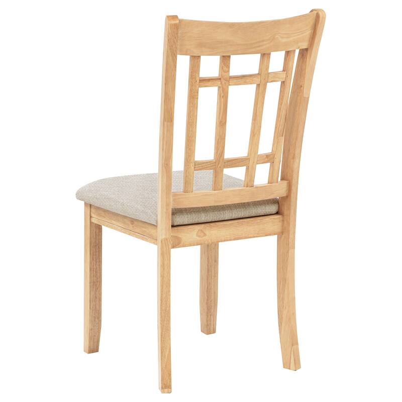 Lavon Wood Dining Side Chair Linen and Light Oak (Set of 2)
