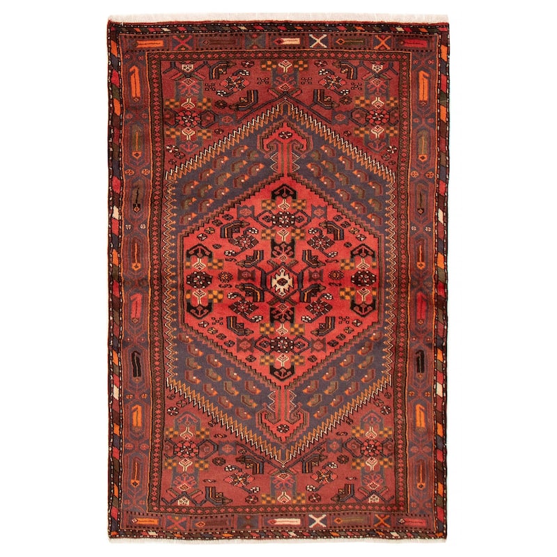 Andelz Red Rug 4'3" x 6'5" - 4'3 x 6'5 - Red - 4'3 x 6'5