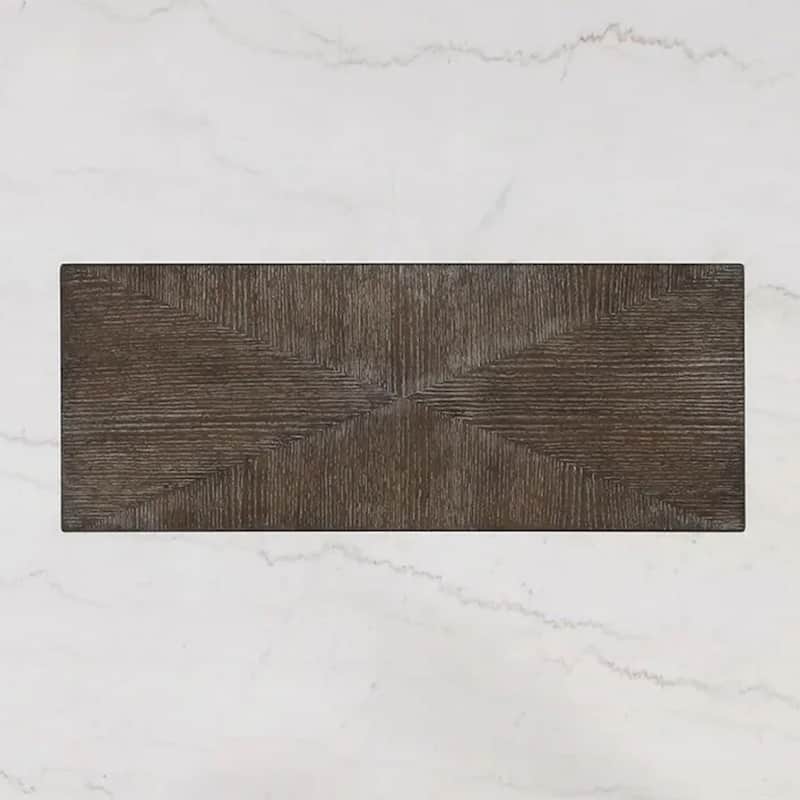 Asten Dining Table, 70 Inch White Marble Top, Walnut Brown Plinth Base - Dark Walnut Brown, White