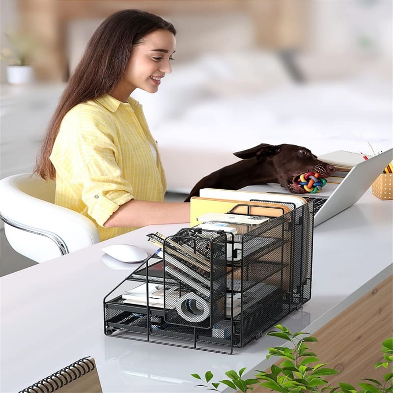 Office Desk Organizer - 11.97"D x 14.17"W x 11.02"H