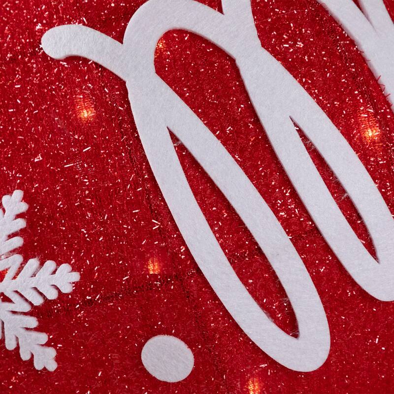 Lighted Stacked Ornament Balls Outdoor Christmas Decoration - 35" - Warm White LED