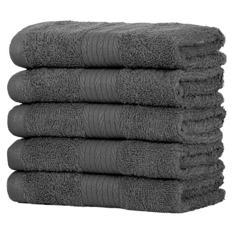 Pure Cotton 600 GSM Absorbent Washcloths 12x12 Inch by Ample Decor - 5 Pcs