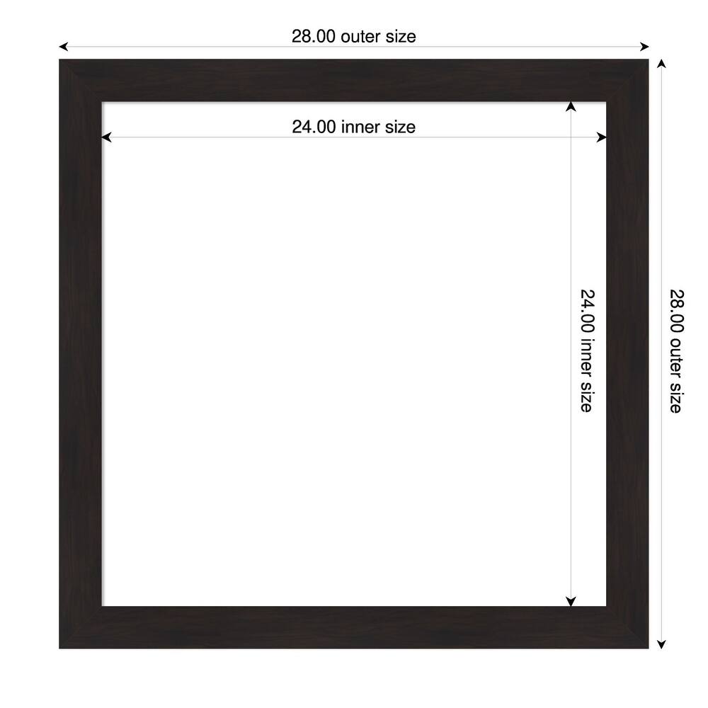 Amanti Art Furniture Espresso Narrow Framed Dry Erase Magnetic Board