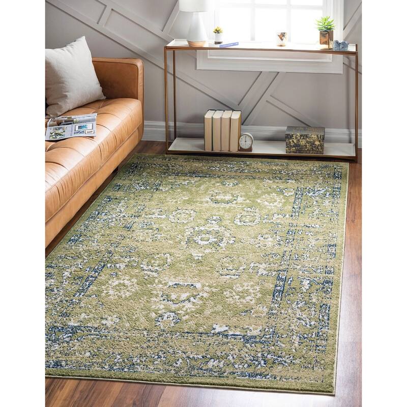 Contemporary Synnove Collection Area Rug - 4'x6' - Green
