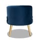 preview thumbnail 14 of 16, Baptiste Glam and Luxe Velvet and Gold Finished Wood Accent Chair