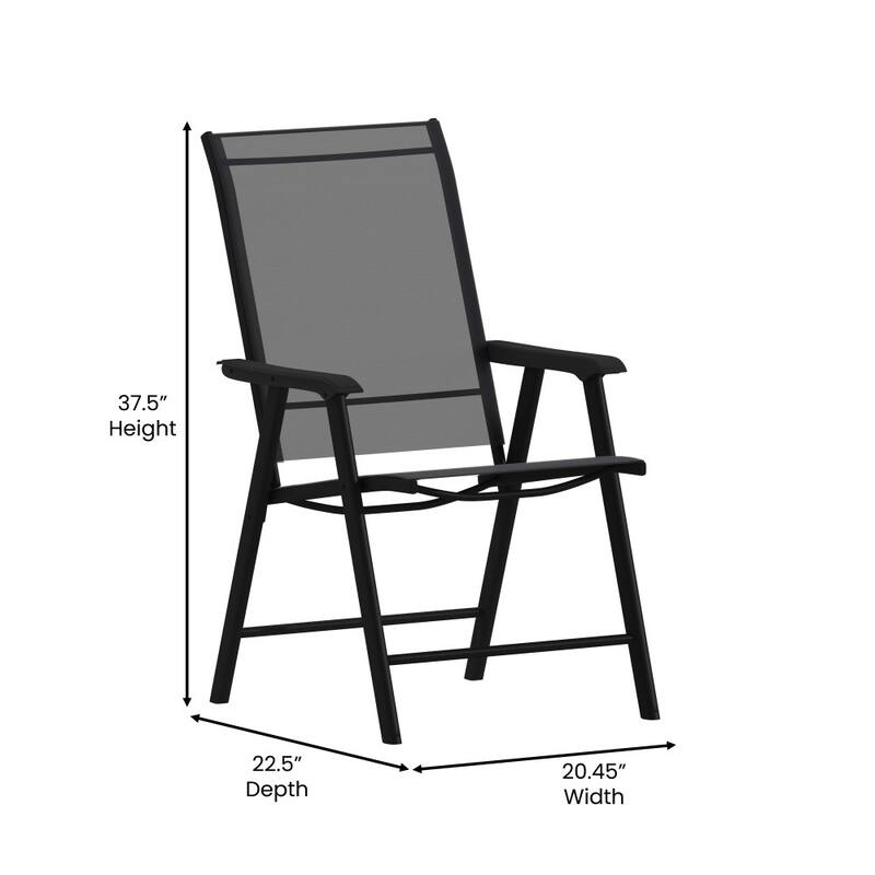 Outdoor Folding Patio Sling Chair / Portable Chair (2 Pack)