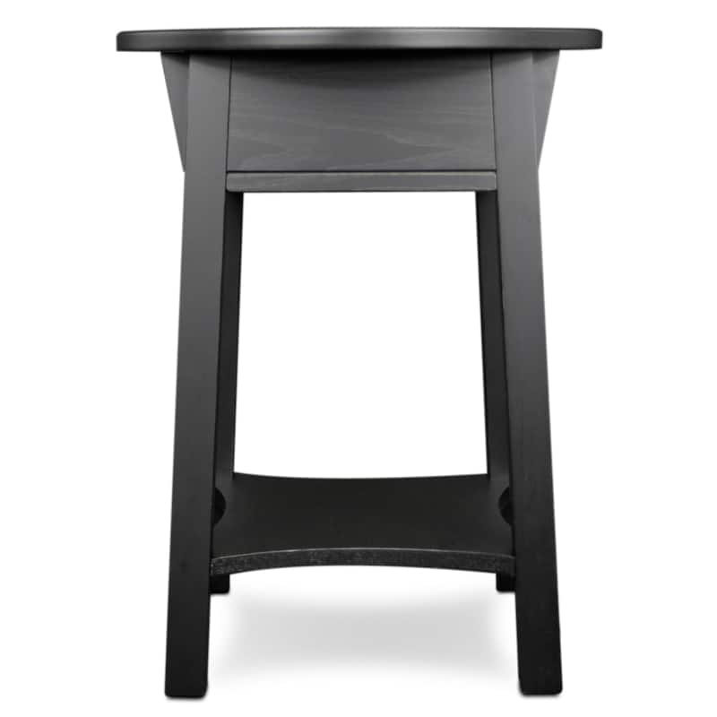 Leick Home Mission Round End Table with Drawer