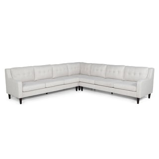 Worden Contemporary Tufted Fabric 7 Seater Sectional Sofa Set by Christopher Knight Home - 114.50" L x 114.50" W x 34.00" H