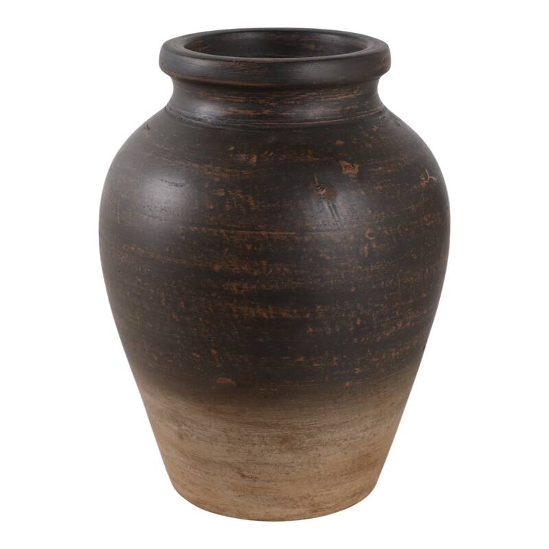 Decorative Round Pottery Vase for Home Decor
