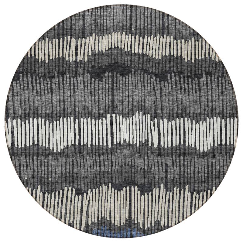 HomeRoots Striped Transitional Rectangle Outdoor Rug