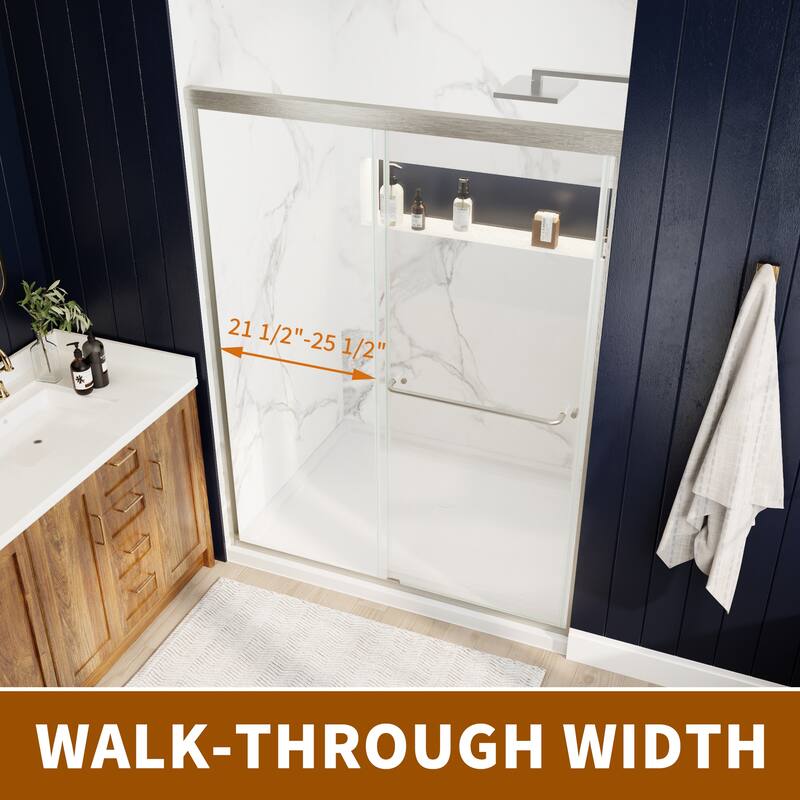 Modland 50-54''x 70'' Glass Shower Door - 50''-54''x 70''