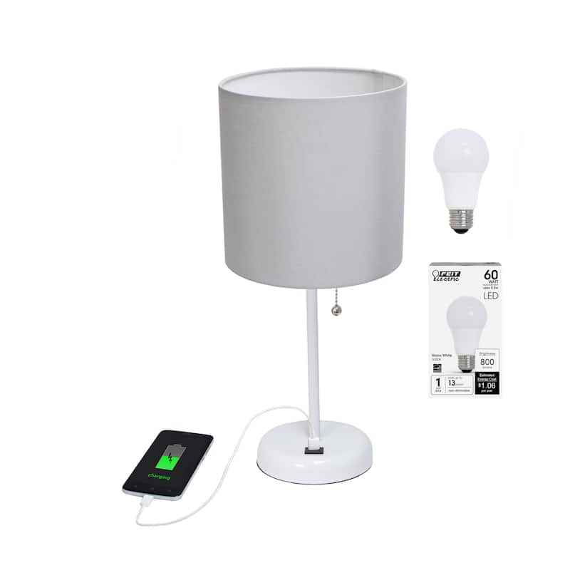 Simple Designs 19.5" Desk Lamp with Feit LED Bulb Included - 19.50